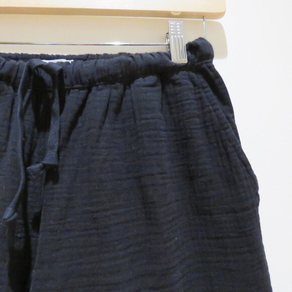 ARITZIA LITTLE MOON Airplush Cotton Sail Pant Organic Cotton Wide Leg Black XS - Picture 7 of 14